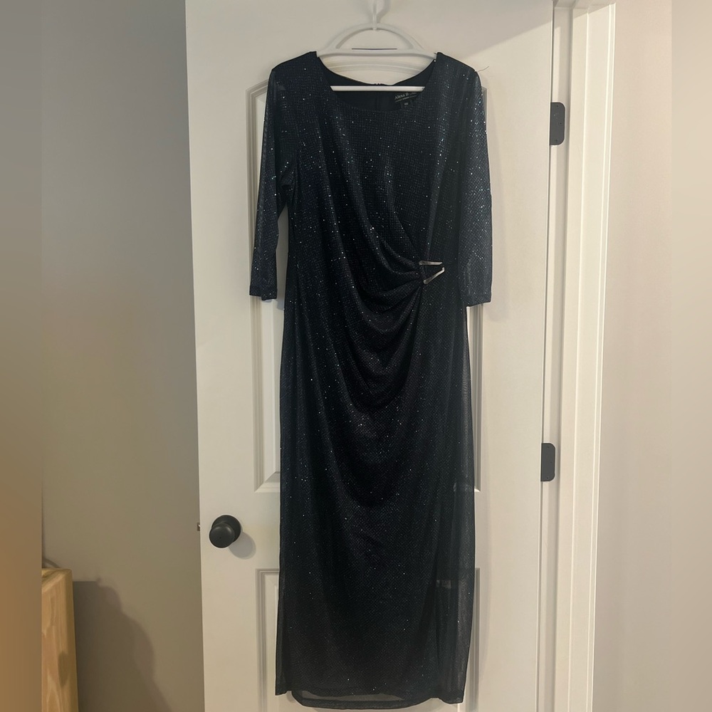 Elegant Navy Evening Dress